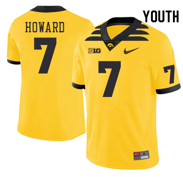 Youth #7 Dayton Howard Iowa Hawkeyes College Football Jerseys Stitched-Gold